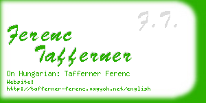 ferenc tafferner business card